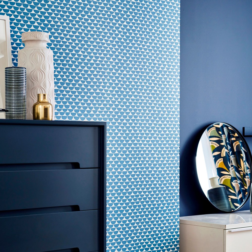 Kielo Wallpaper 111537 by Scion in Lake Blue